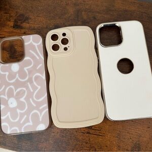 Stylish Beige and White Phone Cases